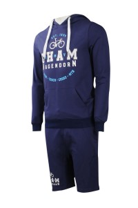 WTV149 tailor-made men's autumn  winter sports suit  customized hoodies   6-point pants sports suit supplier